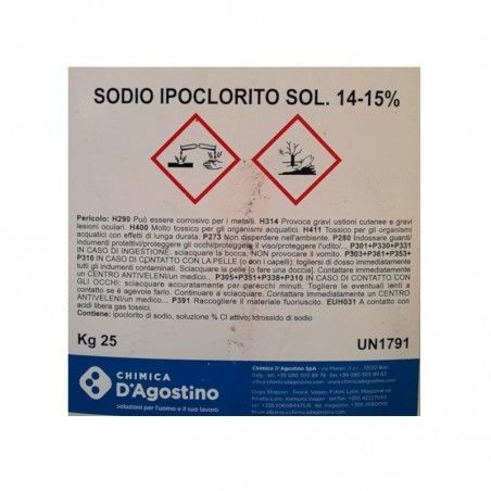 Podchloryn sodu 14/15 % chlor ciekły Kg 25