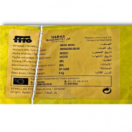 SEEDS FAVA BEANS Reina Mora medium early FITO