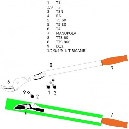 Spare parts for Tucano C Lopper Castellari