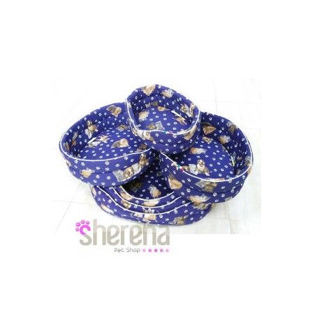Cuccia ovale Zampette Blu