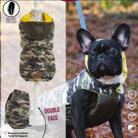 Padded dog down jacket LIGHT WEIGHT MILITARY CROCI