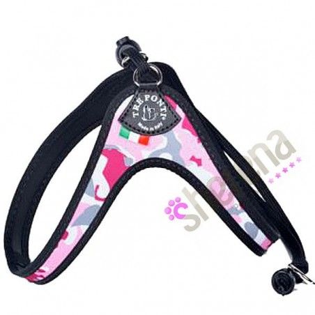 Easy Fit Camouflage Hundegeschirr Pink Tre Ponti