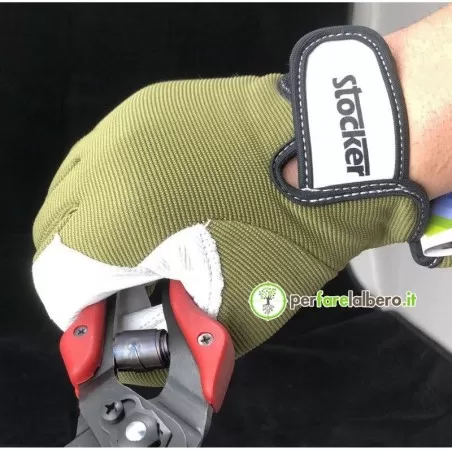 GuantI da lavoro oliva STOCKER Cotone Pelle 2