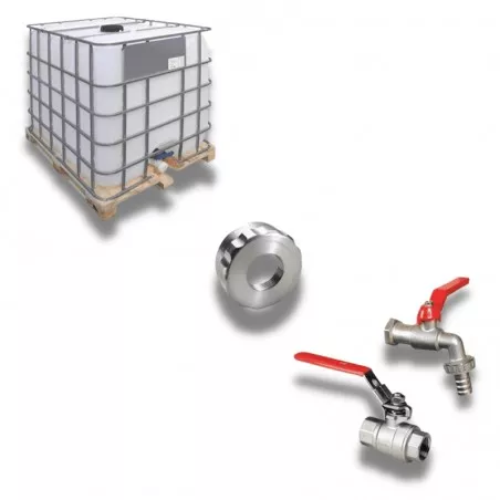 Aluminium-Adapter für MM60 Würfeltanks 1000 lt