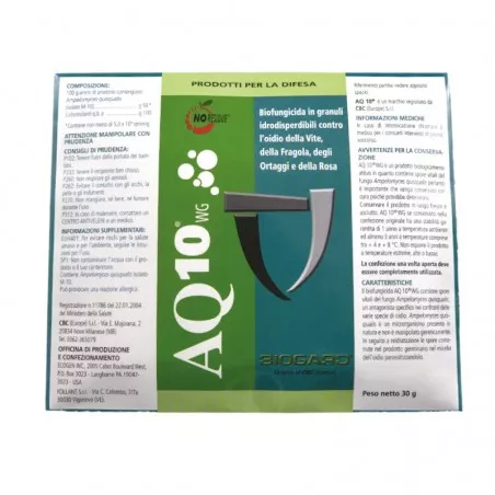 AQ 10 WG Organic Anti-Odide Fungicide Ampelomyces quisqualis BIOGARD 30 g