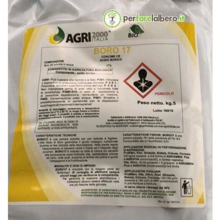 Boron 17 Organic fertilizer for root and foliar use 5 kg