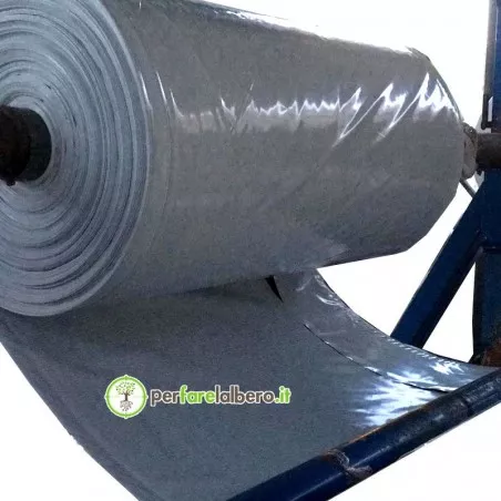 Weiße Multisilo-Polyethylenfolie mm 0,20 Eiffelbreite. 10 m (1 kg)