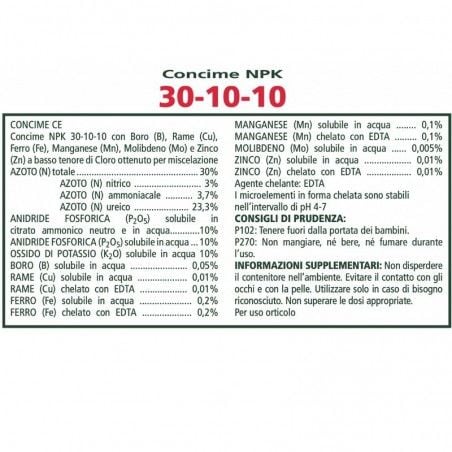 Miller Nutri Leaf concime NPK 30-10-10 2,26 kg 2