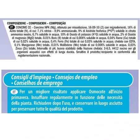 Osmocote Agrumi concime NPK MgO 750 g nutre per 6 mesi 2