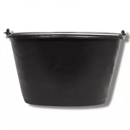 Plastic graduated bucket 18 liters black