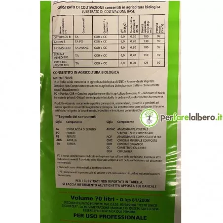 Terriccio TERCOMPOSTI Torba Professional 70 L Extra Quality