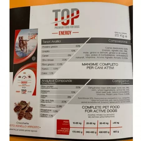 TOP Cane Energy Agnello arrosto crocchette per cani... 2