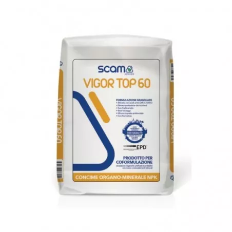 Vigor Top 60 NPK Fertilizer 10.6.14 organo-mineral+Boron+Iron+Zinc 25 kg