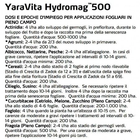 YaraVita HYDROMAG 500 Magnesium Hydroxide Suspension Fertilizer 5 L