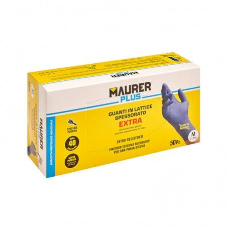 Extra widerstandsfähige verdickte Latexhandschuhe MAURER Plus XL 50 Stück