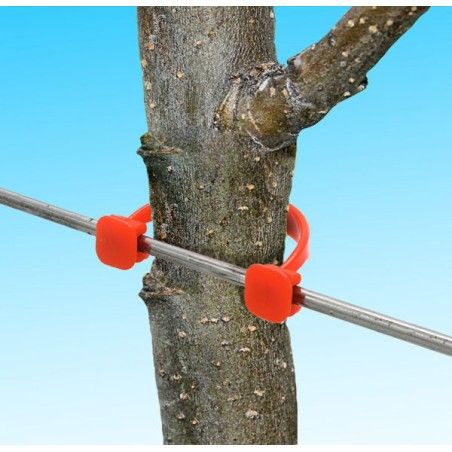 W haczyk do kiwi 6,5 cm pomarańczowy do drutów od 2 do 3 mm 2000 szt.