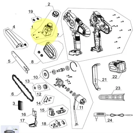 Oil Pump Kit + Serb. + Original Volpi cap for KVS5500 2