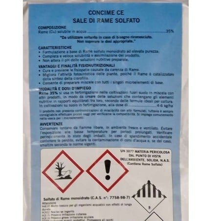 Rame 35% Biolchim concime per fertirrigazione 1 kg 2