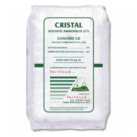 Ammonium sulphate 21% water-soluble nitrogen fertiliser. 25 kg