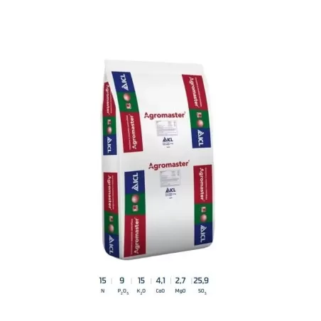 Agromaster NPK 15-9-15 ​+ ​Ca ​+ ​Mg ​+ ​S concime granulare a cessione controllata  25 kg 2