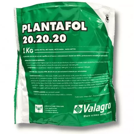 PLANTAFOL 20 20 20 NPK macro and micronutrient fertilizer chelated with EDTA
