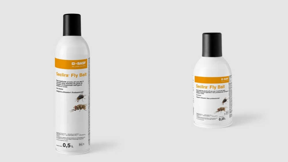 Seclira® Fly Bait di BASF, esca insetticida spray pronta all'uso per il controllo delle mosche